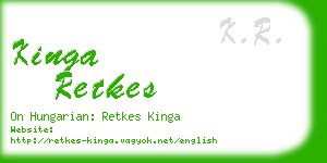 kinga retkes business card